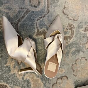 Dolce Vita White Satin Heels